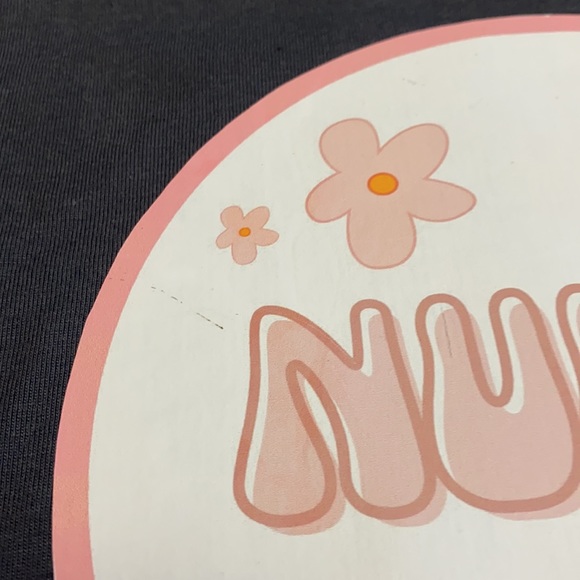 Floral Boho Nurse Long Sleeve T-shirt M - Picture 3 of 6